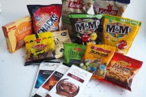 Nettikarkkikaupasta saa irtokarkit, sipsit, juomat ja karkkipussit