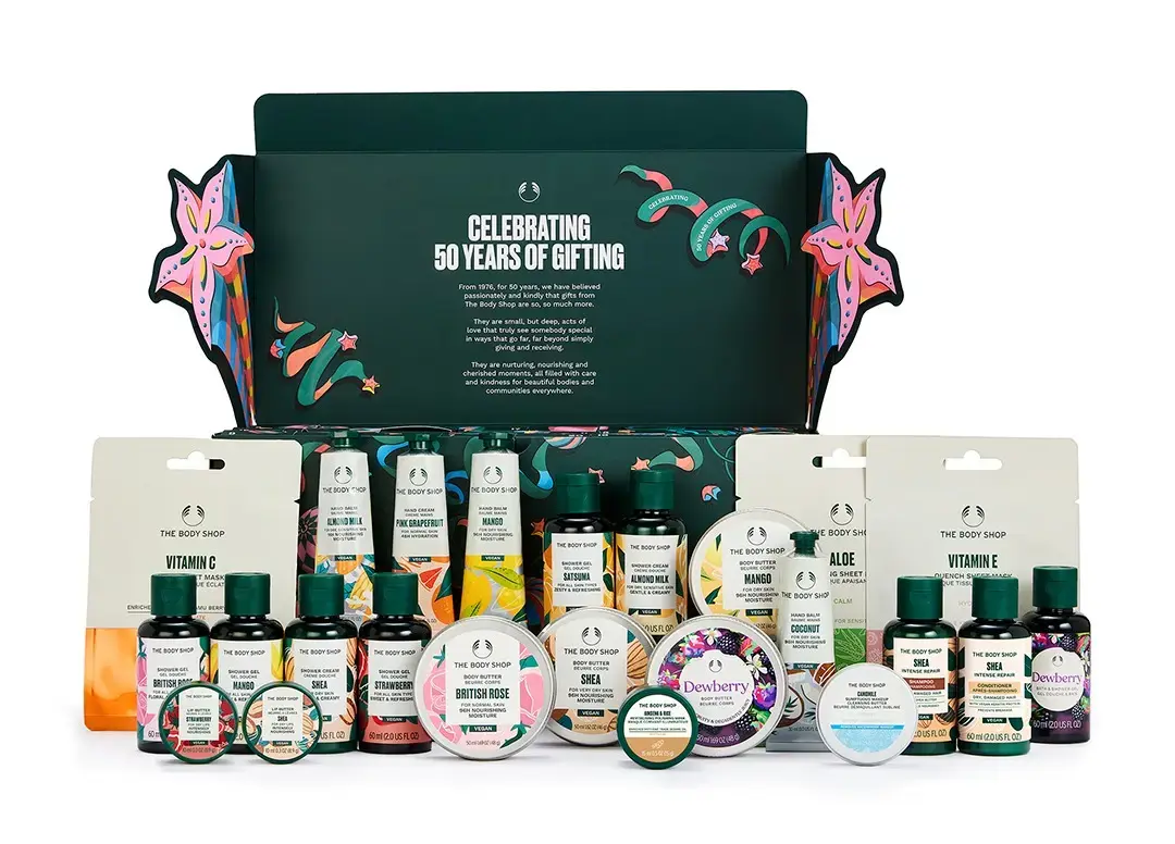 The Body Shop Classic Advent Calendar koko sisältö
